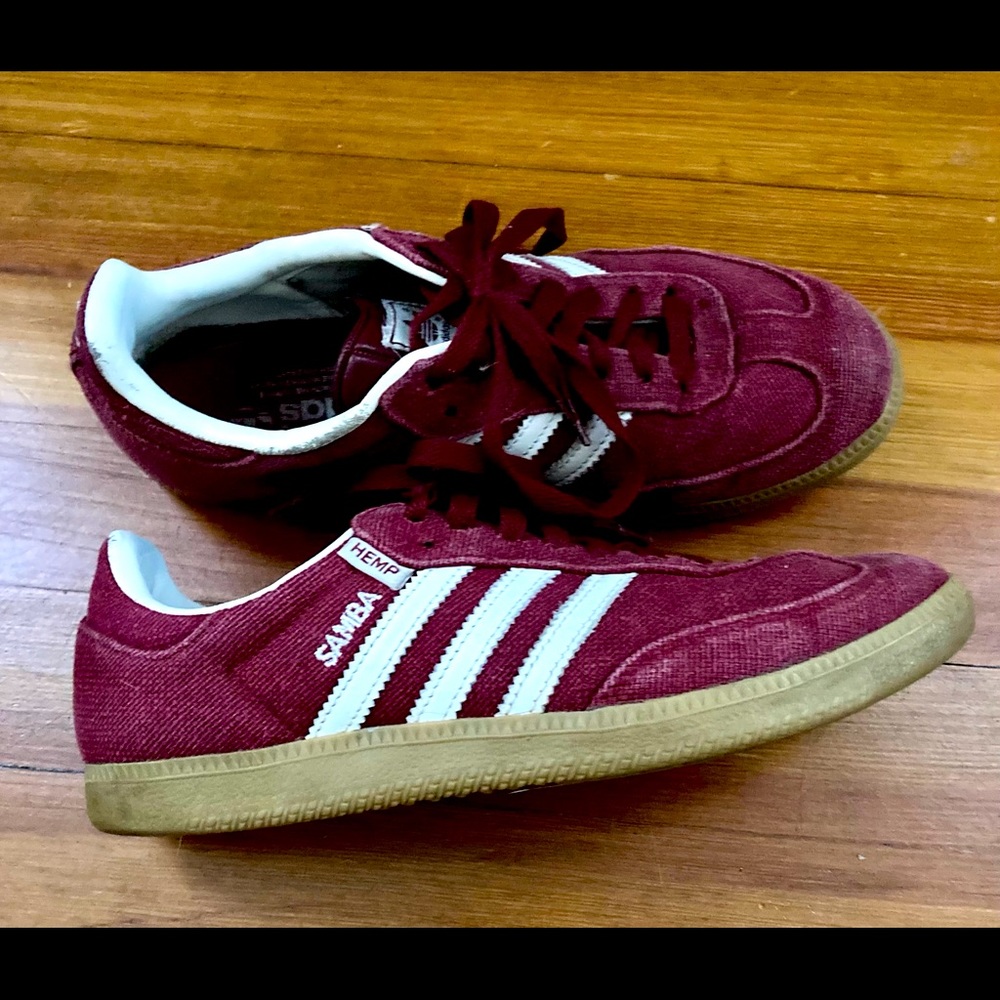 Mens Adidas Shoes Samba Hemp Maroon 7.5